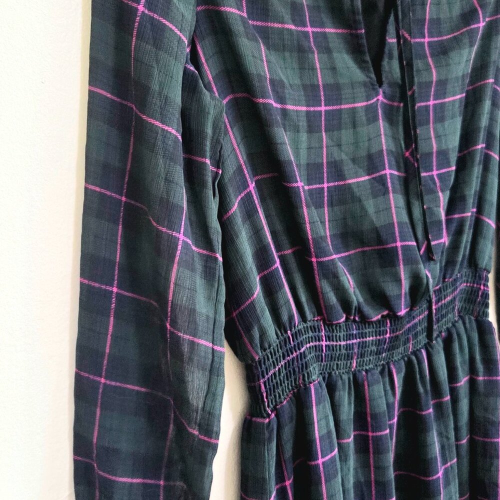 J. Crew – Green Tartan Plaid Dress with Pink Lines – Size Small (Fits Medium) - Picture 4 of 10